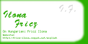 ilona fricz business card